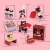 City streetscape furniture supermarket shelves coffee sewing machine camera lockers