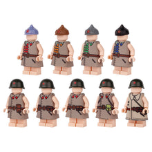 WWII German, American, French and Soviet Military Soldier Minifigures Coat and Cape