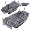 MOC World War II German half-track armored vehicle, North African Tiger tank, military model.