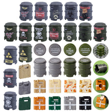 World War II military oil drums gas stations  gasoline bottles