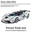 4501PCS XZ Lafa FXXK EVO white UV paint modified building block assembly sports car 1:8