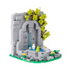 MOC Medieval Castle Scene Building Fountain Garden Pool