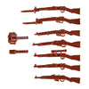 MOC World War II military building blocks weapons German soldiers Soviet US Army 10PCS