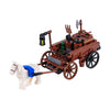 MOC Medieval Military Warhorse Wolves Prison Wagons Oxen War Scene Weapons