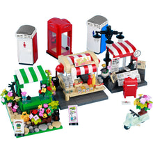 MOC Flower Shop Newsstand Hot Dog Minifigure Scene Accessories