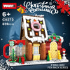 WOMA Christmas Building Block Series Gingerbread Man Candy House Castle