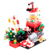 Christmas gifts Santa Claus candy and a reindeer drawn sleigh