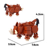 Wild boar black bear minifigures puzzle building blocks