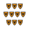 Medieval historical military castle  knight black wolf shield