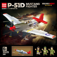 580 pcs QUANGUAN 100278 P-51D Mustang Fighter