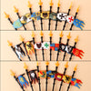 5pcs-MOC Medieval Military Knight Soldier Flag Castle