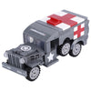 World War II German and American military modern city minifigure ambulance medical vehicle lightning truck