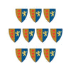 Medieval historical military castle  knight black wolf shield