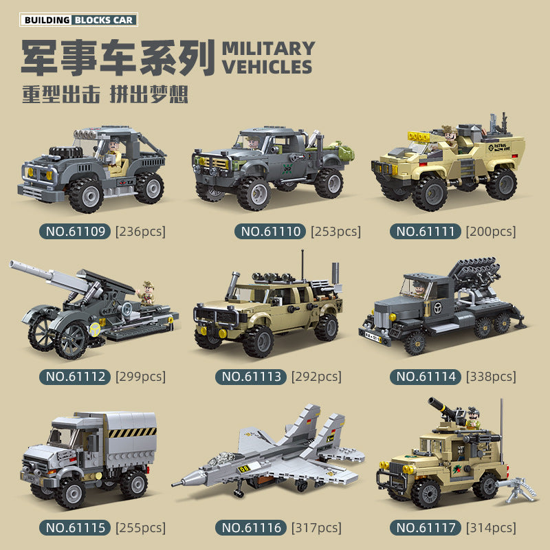 JIESTAR 61109-61117 Military series Unimok Offroad Combat