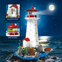1555pcs DK Peggy's Cove Lighthouse (with Motor, Battery Box & 360° Rotating Light)