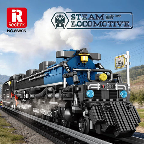 2947PCS Reobrix 66805 American Big Boy–Style Steam Locomotive