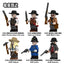 N403-408 American Western Cowboy Minifigures