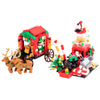 Christmas gifts Santa Claus candy and a reindeer drawn sleigh