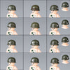 WWII US Army Officer Soldier Minifigure Helmet Weapon 5PCS