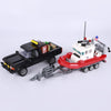 MOC City Life Minifigures Police Car Engineering Vehicle Tricycle Snowplow Truck