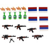 Military Minifigures Soldiers Weapons Accessories Russian Flag Bottle