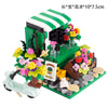 City Creative Cute Street Scene Flower Shop Newsstand Food