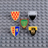 Medieval historical military castle  knight black wolf shield
