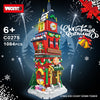 WOMA Christmas Building Block Series Gingerbread Man Candy House Castle