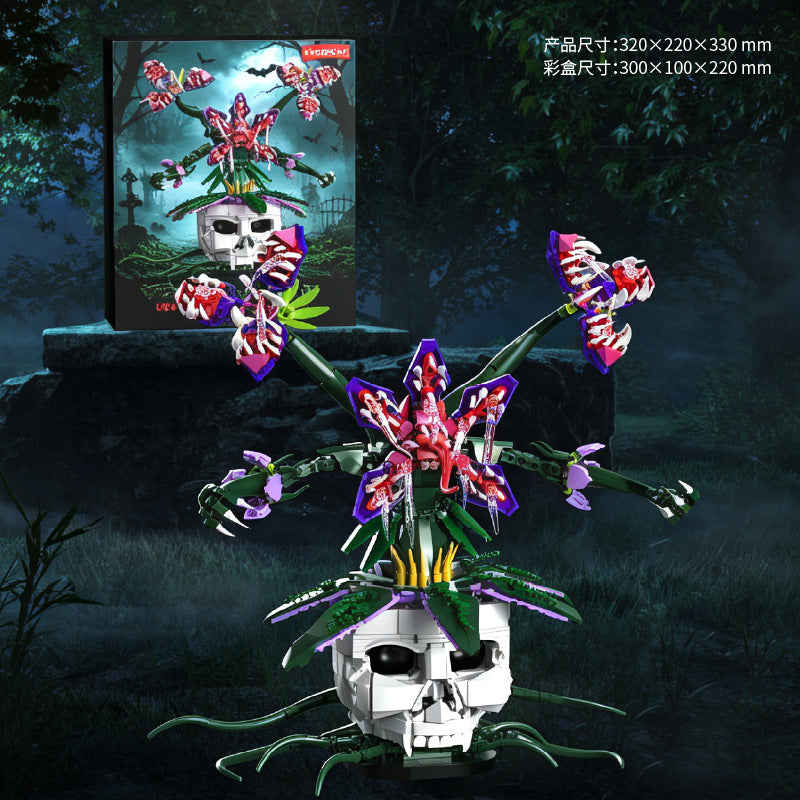 1234PCS KQIBOXXR Gothic Skull Venus Flytrap – Joy Bricks