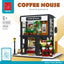 1454pcs XMORK 031066 Flower Coffee House (with lighting accessories)