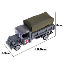 World War II German and American military modern city minifigure ambulance medical vehicle lightning truck