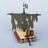 Medieval Military Execution Ground Gallows Gangster Pirate Ship Parrot