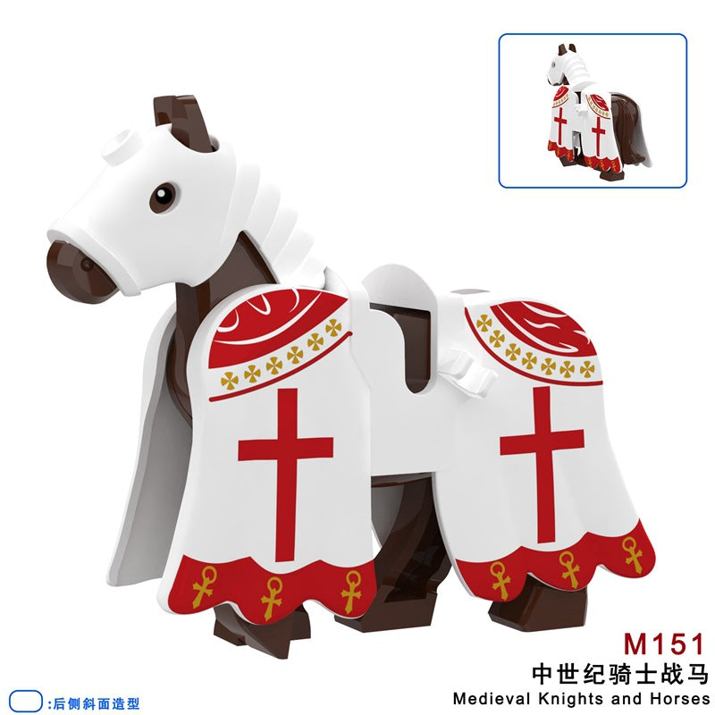 FJM151-156 The Medieval Knight War Horse Minifigures – Joy Bricks