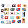 5pcs-MOC Medieval Military Knight Soldier Flag Castle