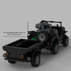 1615pcs  MOC-44696 Jeep Willys (Paramedic Version) with Trailer
