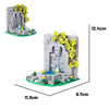 MOC Medieval Castle Scene Building Fountain Garden Pool