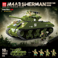 1175pcs QUANGUAN 100277 M4A3 SHERMAN MEDIUM TANK 105MM
