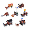 MOC Medieval Military Warhorse Wolves Prison Wagons Oxen War Scene Weapons
