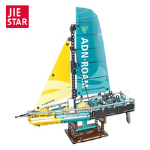 675 pcs JIESTAR 58123 Ocean Going Type 65 Sailboat