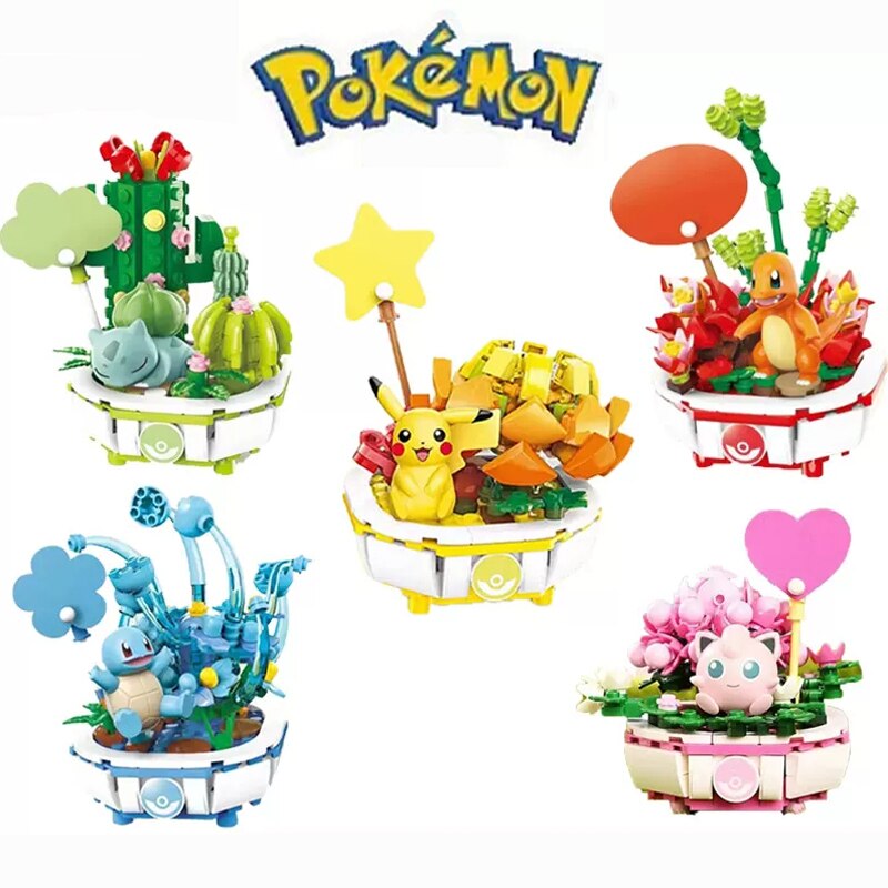 5 styles keepley Pokemon Home Decoration Plant Potted Flower