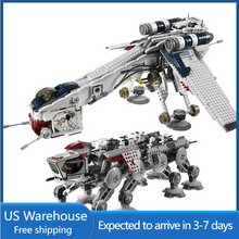 (Ship from US warehouse)1808 pcs Republic Dropship with AT-OT Walker