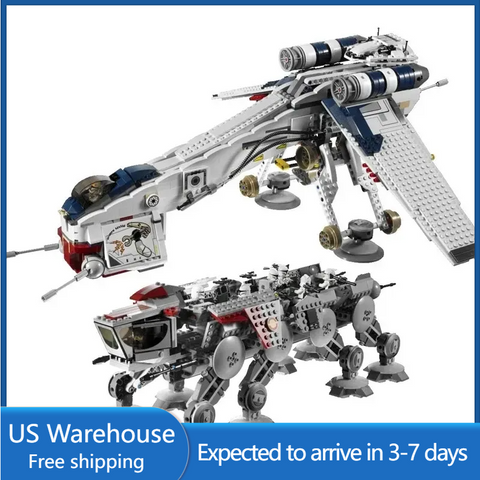 (Ship from US warehouse)1808 pcs Republic Dropship with AT-OT Walker