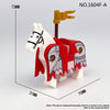 1604F-A 1604F-B 1604F-C Medieval blue lion, red lion, black eagle warhorse minifigures
