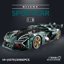 3466 pcs LERU 10711 Lamborghini -supercar series 1:8  (electroplating limited edition)
