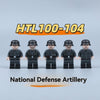 HTL100-104 World War II Defense Artillery Soldier Minifigures