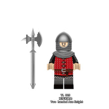YL009 YL010 medieval knight Two handed Axe Knight Burgundian Pavise Pikemen Minifigures