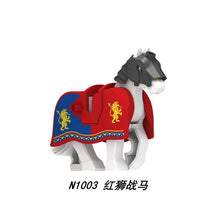 N1003-1005 Medieval Castle Raven Black Eagle Red Lion Knight Warhorse Minifigures