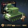 850 pcs QUANGUAN 100293 German-Soviet tank series: Tiger tank, Panther medium tank, KV-1 heavy tank, KV-2 heavy tank