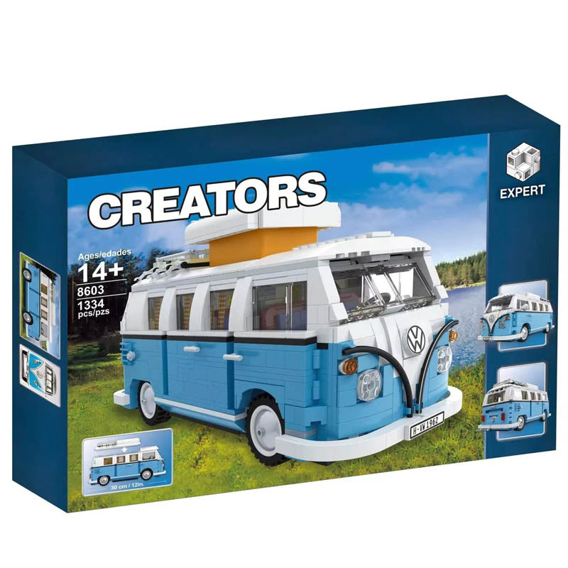 Vw Bus Lego Blue Volkswagen 1334pcs Vw T1 Camper Van Blue