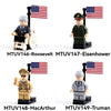 MTUV146-MTUV149 World War II History American Military Figure President General Minifigures